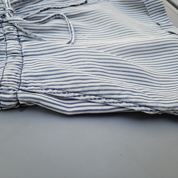 Sneak Peak Tencel Denim Light Weight Chambray Striped Sleeveless Romper S - Picture 7 of 8